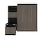 Bestar Orion Queen Murphy Bed and Shelving Unit with Fold-Out Desk (95W), Bark Gray & Graphite 116875-000047 - alternate 4